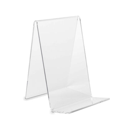 10-pack of bookends/book stands ECO (height: 10.0 cm) Angle book holder for books made of original PLEXIGLAS® (10 pcs.)
