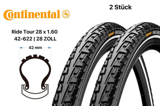 2 pieces 28" inch Continental Ride Tour bicycle tire tire cover tire 42-622 reflex black