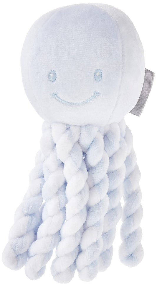 Nattou 878760 Lapidou plush octopus, for newborns and preemies, 23 cm, blue/white, 1 piece (1-pack)