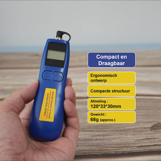 ALLGRIIT Optical Power Meter -70~+10dBm, fiber tester for 800-1700nm wavelengths, high precision and lightweight at only 68g (AT-TL537OPM)