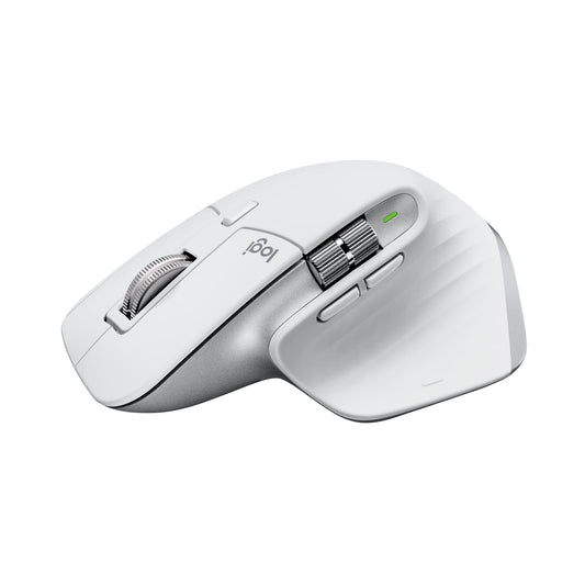 Logitech MX Master 3S for Mac - Ultra-fast scrolling Bluetooth mouse, ergonomic, 8K DPI, Glass Tracking, quiet clicking, USB-C, Apple, iPad - Light Gray