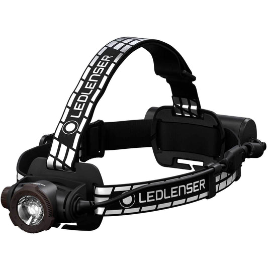 Ledlenser H7R Signature Premium Headlamp 1200 Lumens | Headlamp IP67 waterproof | swiveling lamp head | 260m beam distance | rechargeable | USB magnetic charging | 65h runtime | Helmet Mount