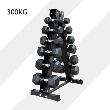 Quiet Dumbbell Rack Dumbbell Stand Professional Dumbbell Rack 300kg Capacity 6-Tier Carbon Steel Dumbbell Holder Weight Stand Gym Professional Weight Plate Stand Dumbbell Rack