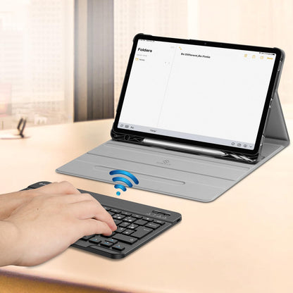 FINTIE Keyboard Case for Samsung Galaxy Tab S8 11 Inch 2022/ S7 11 Inch 2020 Tablet, Keyboard Cover with Magnetic Detachable German Bluetooth Keyboard, Black