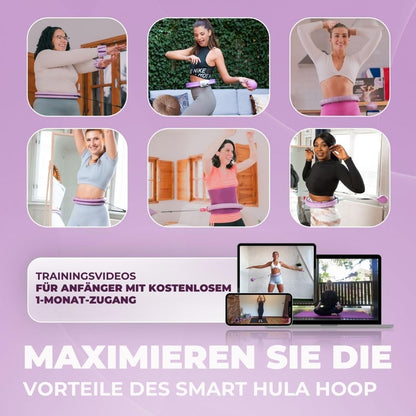Swiss Activa+ S5.S+ Silent Hula Hoop for adults with counter 60-112cm - Extra quiet - Doesn't fall down - Hoop for women to lose weight - Smarter Fitness Hula Hoop with weight