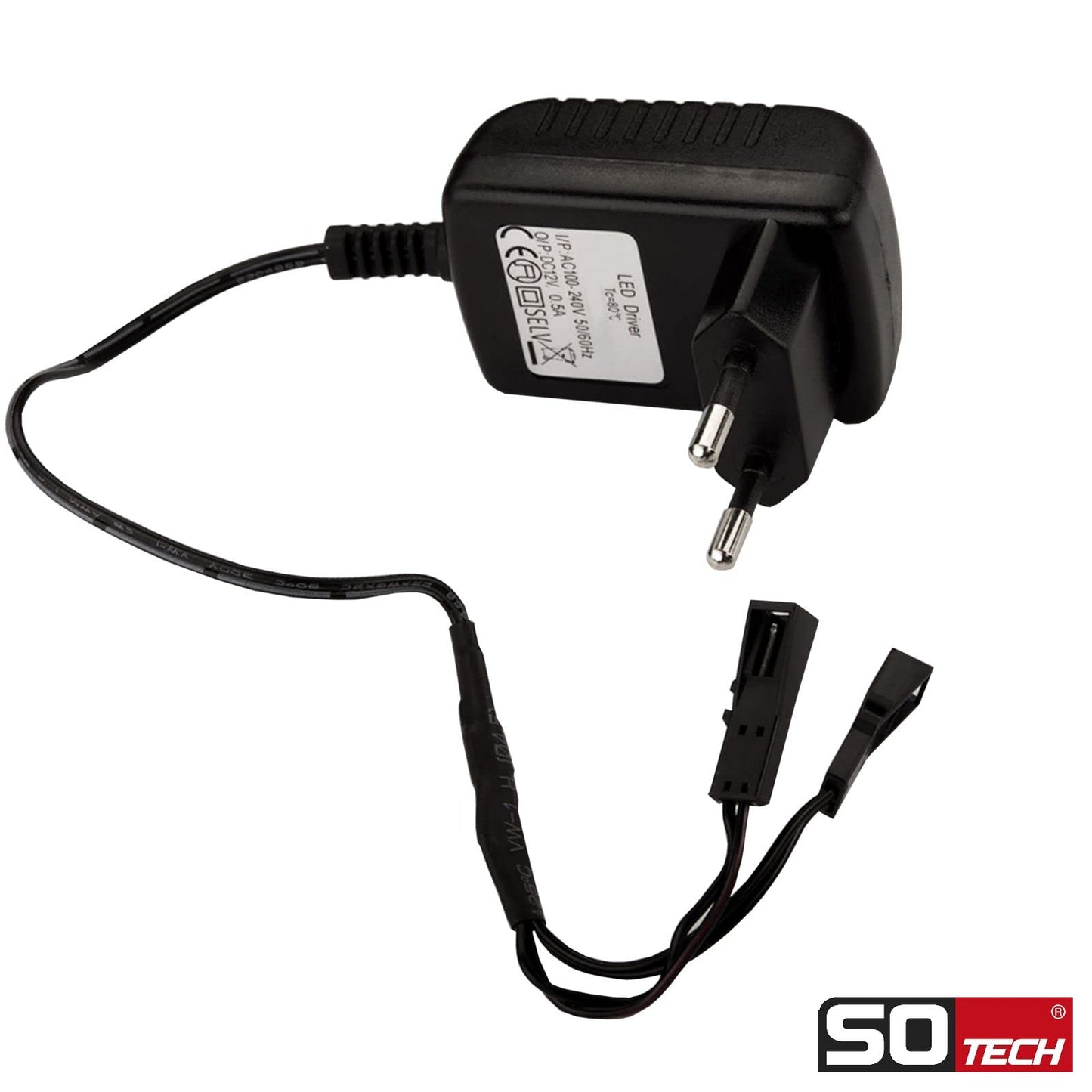 2 x SO-TECH LED bed light Luminoso Black incl. 1 x power supply