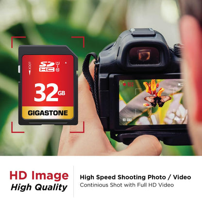 GIGASTONE 32GB SDHC Memory Card 5-pack, UHS-I U1 Class 10, up to 80 MB/s. for digital cameras Canon Olympus PC