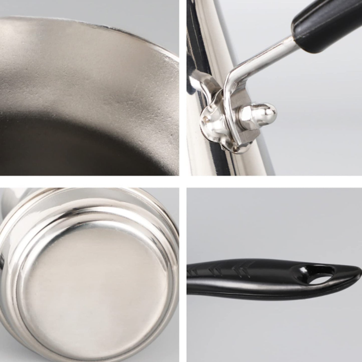 Turkish coffee pot, stainless steel coffee pot with long handle, moka pot for Turkish, Arabic, and Greek coffee, handmade Arabic coffee pot, coffee milk frother (850ml)