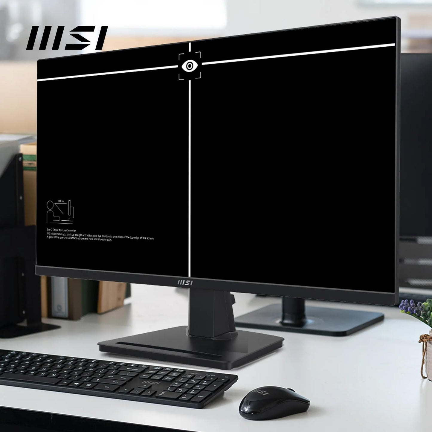 MSI PRO MP275 27-inch Full HD Office Monitor - 1920 x 1080 IPS Panel, 100 Hz, Eye-friendly Screen, Built-in Speakers, Tilt-adjustable - HDMI 1.4b, D-Sub (VGA)