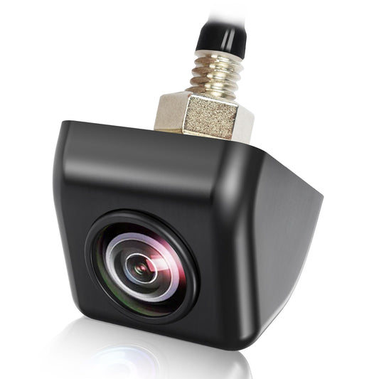 PARKVISION reverse camera for cars. Flexible installation allows for retrofitting of reverse camera with vertically inverted image and optional parking lines.
