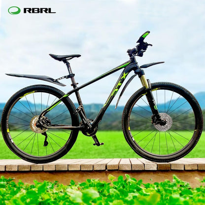 RBRL Bicycle Mudguard Set [24-29 Inches] - Universal Quick Release Bike Fenders, Mountain Bike, MTB Clip-On Mudguards for Protection against Splash Water & Dirt