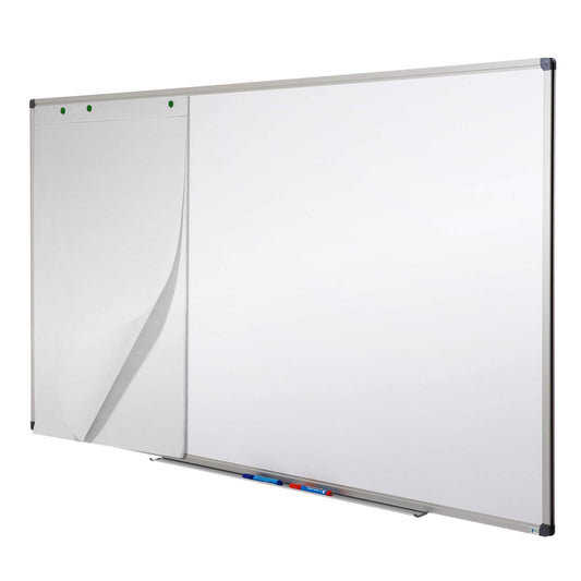MOB Magnetic Whiteboard 60x45cm with aluminum frame and detachable pen tray for office, home, and school. Scratch-resistant and dry-wipe magnetic board in portrait & landscape orientation.