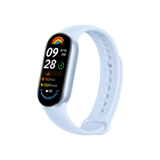 Xiaomi Smart Band 9 Fitness Tracker with AMOLED Display (1200 Nits), SpO2 Tracking, Sleep and Heart Rate Monitor, Notifications, 5ATM Waterproof, Mi Fitness App, Arctic Blue.