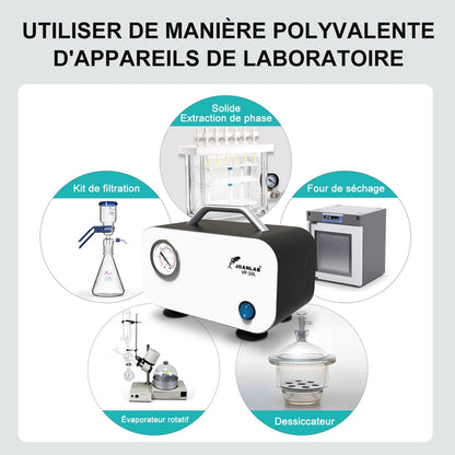 JOANLAB Vacuum Pump Laboratory Vacuum Filtration Pump Portable Negative Pressure Oilless Vacuum Pump Industrial Lab Vacuum Filtration Pump 30L/min