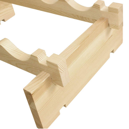 SogesHome wine rack, stackable, 6-tier storage for 60 bottles. Made of wood.
