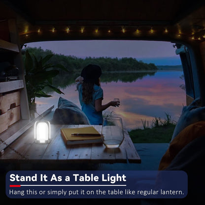 Portable camping lamp - camping equipment, LED camping lantern mini foldable, outdoor lamp for the garden, tent lamp camping light for camping, hiking, caravan, emergency light for blackout emergency
