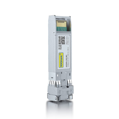 10Gtek 10-piece 10Gb SFP+ SR multimode module, 10GBase-SR LC transceiver compatible with Cisco SFP-10G-SR, Meraki, Mikrotik, Ubiquiti UniFi, Netgear, Zyxel, D-Link, TP-Link, Open Switch.