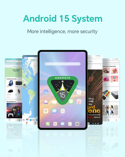 ODEA Tablet 12 inch Android 15, A12 Tablets 2K (2000x1200) Big Display, 8000mAh, T606 Octa-Core, 12GB RAM 128GB ROM (2TB TF), 13MP+8MP, GPS, Widevine L1, GMS, 5GHz WiFi, BT5.0 [2025]