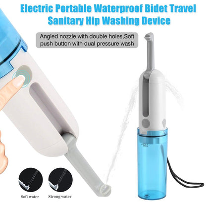 MAGT Electric Bidet Spray Device, USB Charger Toilet Bidets Portable Electric Travel Bidet Bathroom Handy Travel Bidet Kit (Blue)