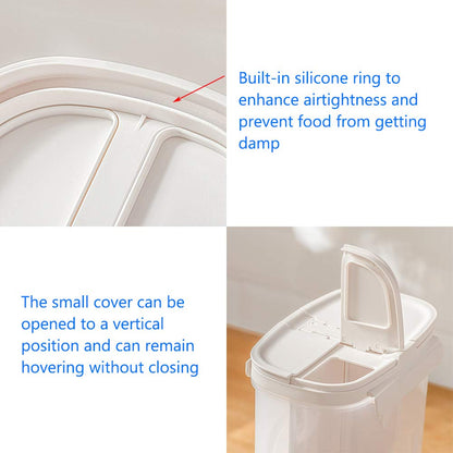 Poeland storage containers with integrated divider / 4 compartments for spaghetti, pasta, cereal, white