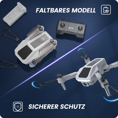 Holy Stone RC drone with 1080P camera for beginners, mini foldable quadcopter with FPV transmission, 3 batteries for long flight time, throw and go, tap-fly, gesture control. Great drone gift for kids, boys, and girls.