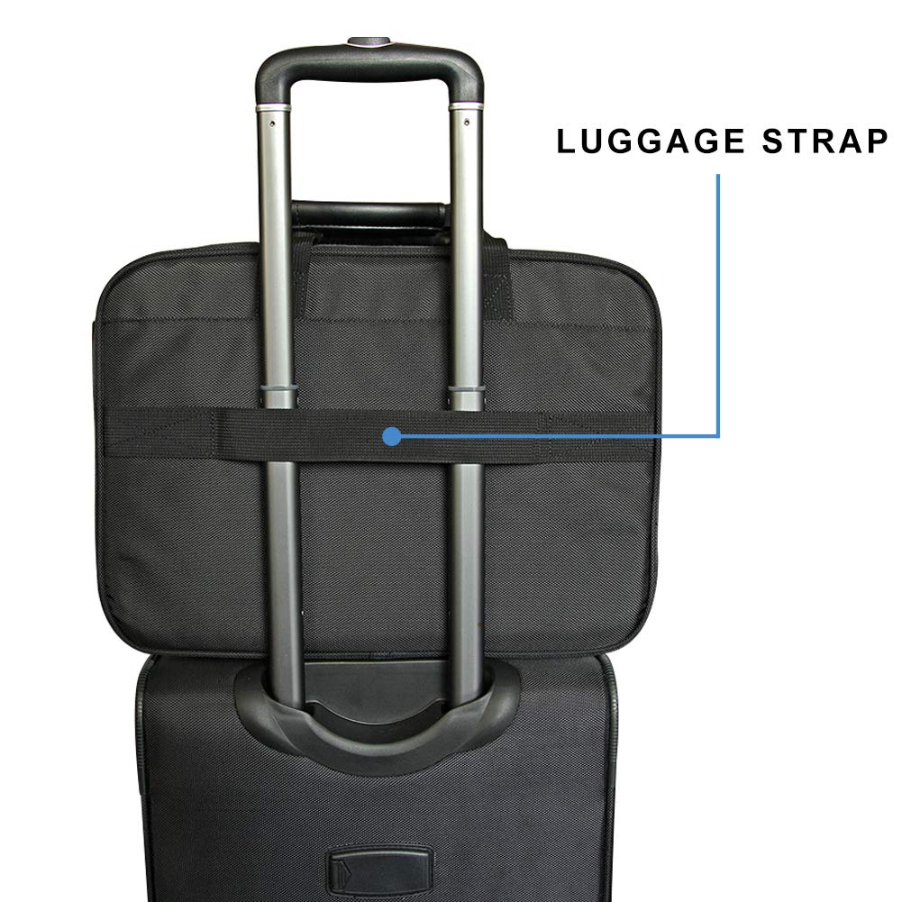 KROSER Laptop Bag XXL 18.5 Inch Shoulder Bags Business Briefcase Fits Up to 18 Inch Water-Resistant Messenger Bag Expandable Capacity for Travel/School/Men/Women-Black PRIME