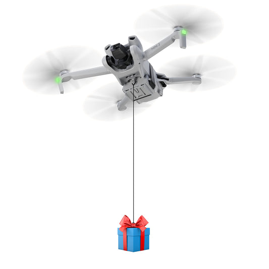 STARTRC Mini 3 Pro Airdrop System for DJI Mini Series Drone, Payload/Delivery/Transport Release for DJI Mini 4k/Mini 4 Pro/Mini 3 Pro/Mini 3, Wedding Clip/Fishing Line with Bait Ring Launcher