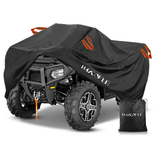 Quad ATV Plane HAYCOVER vehicle cover ATV protective cover 210D reversible fabric winterproof dust rain UV protection black with silver 256 x 110 x 120 cm