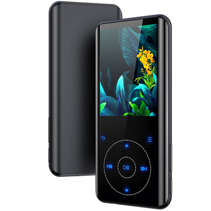 64GB MP3 Player Bluetooth 5.3, HiFi Music Lossless Sound, Metal Housing Built-in HD Speaker, Touch Button, Speaker, Voice Recorder for Sports, Running, expandable up to 128GB (64GB Black)