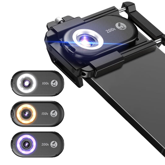 APEXEL 3in1 Mini microscope for smartphone camera, mobile microscope for smartphone, Explore Micworld with Smartphone Microscope
