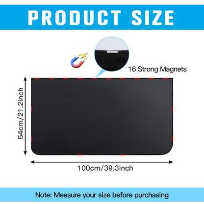 ZATOOTO Car Sunshade for Baby, Side Window Magnetic Sunshade, Black, Large, 100 * 54cm, 2 Pieces.