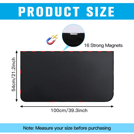 ZATOOTO Car Sunshade for Baby, Side Window Magnetic Sunshade, Black, Large, 100 * 54cm, 2 Pieces.