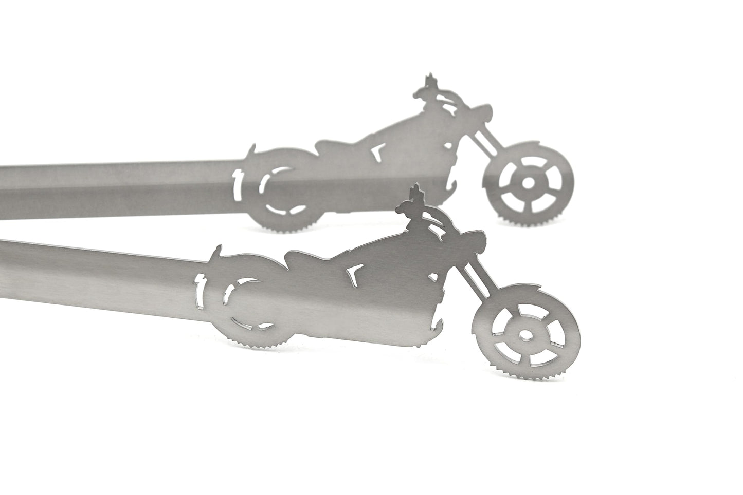 Grill-Tongs.com design chopper, dishwasher safe, gift idea for men, gift for bikers, silver, stainless steel, 31 cm, 1 piece.