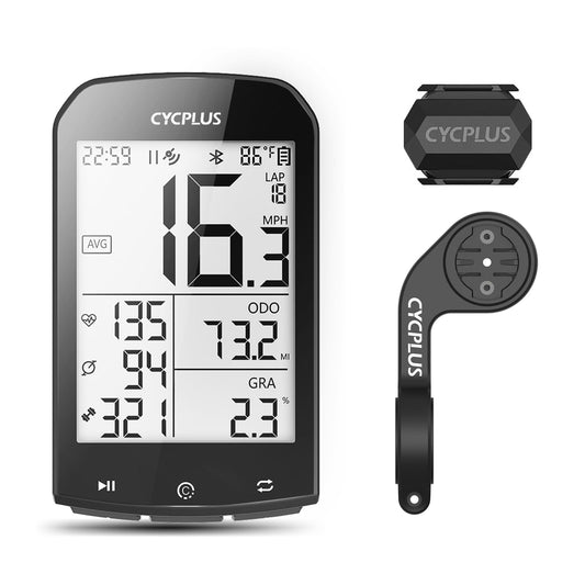 CYCPLUS bike computer GPS Wireless, 2.9 inch screen ANT+ bike computer GPS with Bluetooth function. Bike speedometer speed/cadence sensor cycling mount 3 in 1 packed