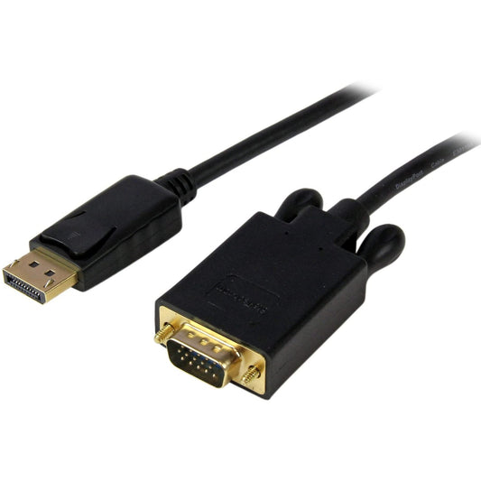 StarTech.com 1.8m DisplayPort to VGA Cable - Active DisplayPort to VGA Adapter Cable - 1080p Video - DP to VGA Monitor Cable - DP 1.2 to VGA Converter - Latching DP Connector (DP2VGAMM6B)