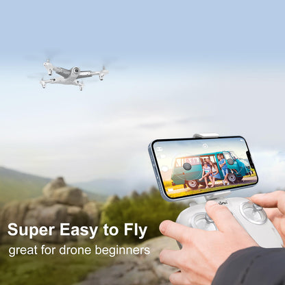 Loolinn | Drone with Optical Flow Positioning Technology - 40 minutes of long flight time/Very stable flight - Quadcopter drones with HD camera for children as a gift