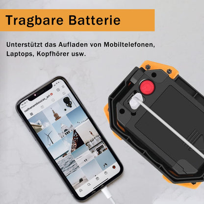 Tekstap LED work light with battery, portable work lamp, COB 30W 1500LM LED camping lantern USB for garage camping fishing emergency construction sites, 3 light modes (1 piece)