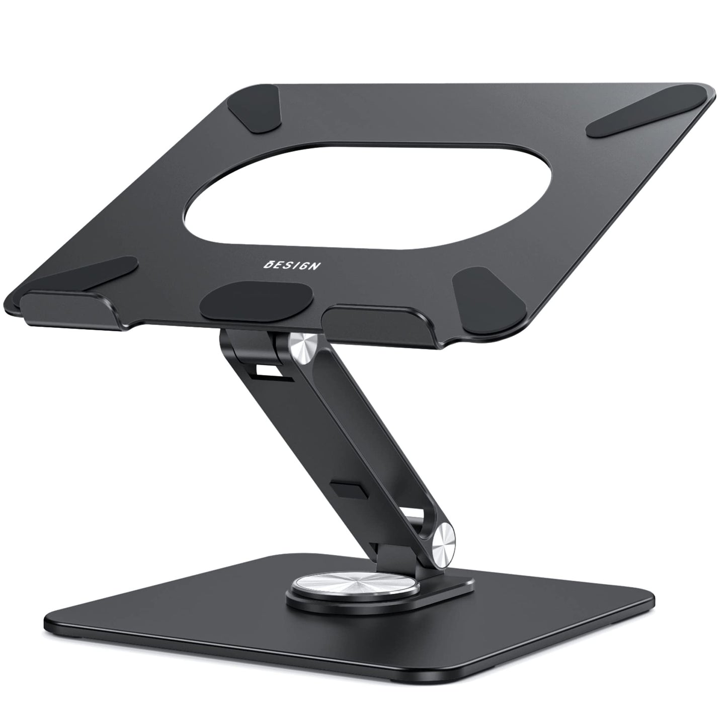 BESIGN LSX7 Laptop stand with 360 Rotating Base, Adjustable ergonomic Notebook Stand, Laptop stand compatible with 10-15.6" Laptops (Black)