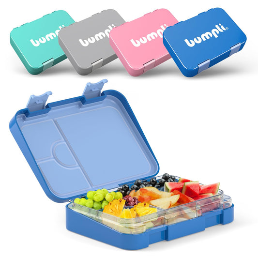 bumpli® lunchbox for kids with compartments - child-friendly locking mechanism with click closure - perfect for preschool, school, and outings, bento box style.