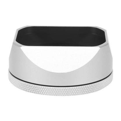 Haoge LH-X54W Metal Rectangular Lens Hood Sunshade with 49mm Adapter Ring for Fujifilm X100V & FinePix X-100V Camera Lens Silver.
