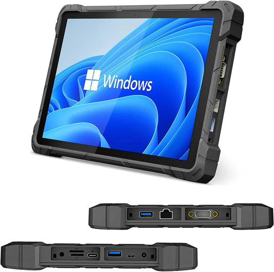 HEIGAOLAPC Outdoor Tablet Win 11, 10.1 inch Rugged Tablet PC with 16000mAh battery, 8GB RAM, 128GB ROM (Expandable), FHD+, IP68 Waterproof, SIM 4G LTE, WiFi, GPS, USB3.0, HDMI, OTG