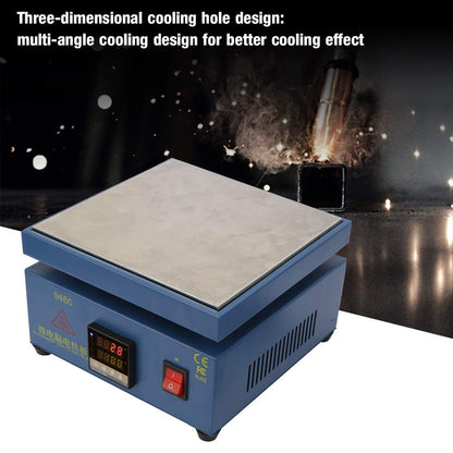 Preheating station 200X200mm, 500W LED microcomputer electric heating plate, welder heating plate SMD rework heating lab plate, PCB heating preheating soldering preheating station (A)