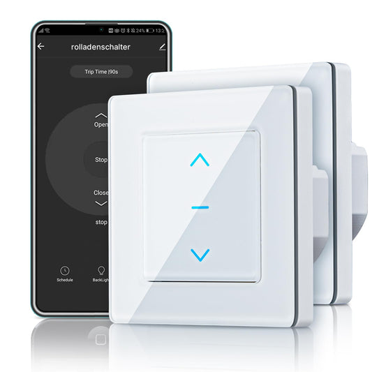MOES Wi-Fi Roller Shutter Switch-2 Pack Smart Roller Shutter Switch for Roller Shutter Control with Smart Life/Tuya App, Alexa And Google Voice Control