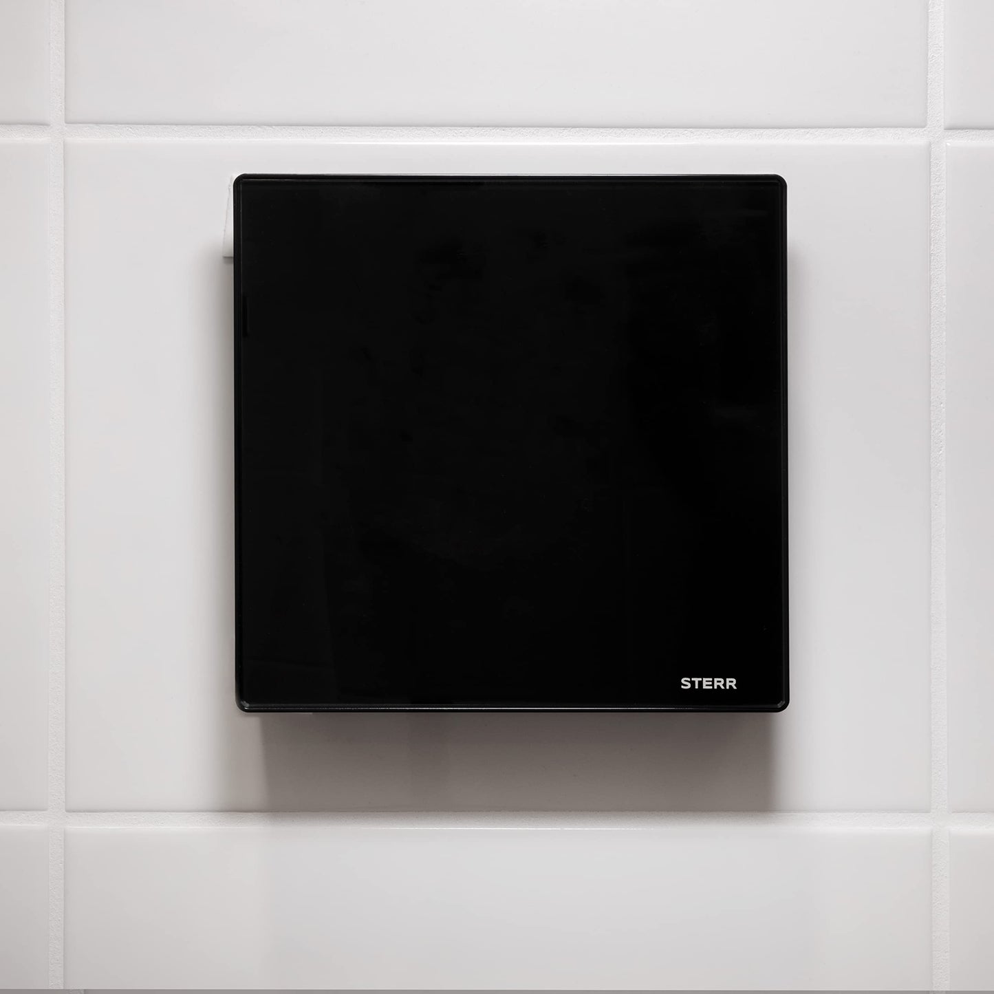 STERR Black Bathroom Ventilator 100 mm - Glass front - Modern design - BFS100-B - 10 W