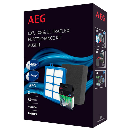 AEG AUSK11 Filter Set, 1 fine dust filter, 1 hygiene filter, 1 s-fresh bamboo. Compatible with UltraFlex, AUFgreen, AUF8220, LX8, SilentPerformerCyclonic, ASPC 71, LX7.