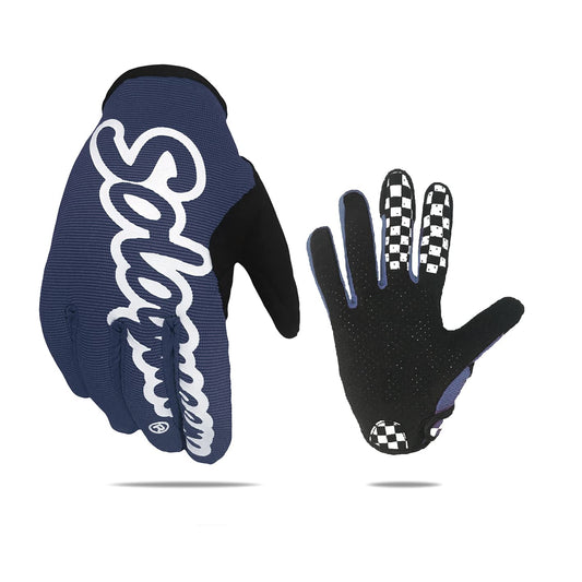 SOLO QUEEN Gloves for SIM Racing | Karting | ATV | all Steering Wheel Games | Synthetic Leather (Blue, L)