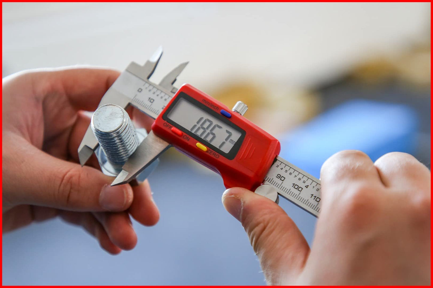 KS Tools 300.0532 Digital Caliper 0-150 mm, Colored, One Size, 4042146364468