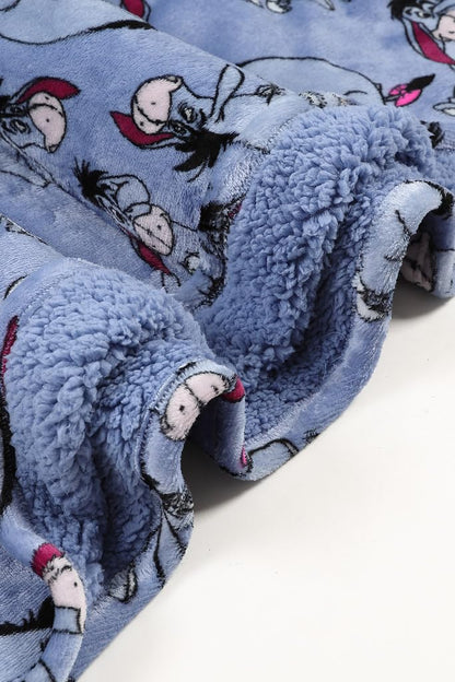 Disney Eeyore Women's Hoodie, Oversized Fleece Blanket, Blue, One Size