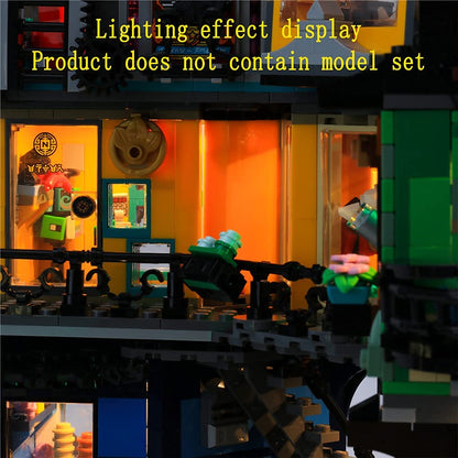 GEAMENT LED light set for Ninjago City Gardens compatible with Lego 71741 (model set not included)
