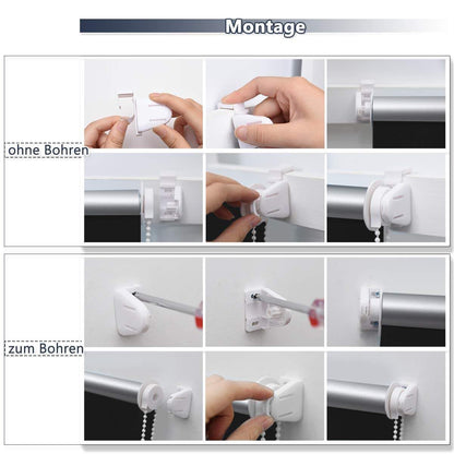 Grandekor blackout roller shade without drilling black 45x130cm (fabric width 41cm). Shades for windows without drilling & with drilling, blackout roller shade thermal roller shade clamp roller shade window shade darkening heat protection.